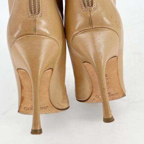 Jimmy Choo Camel Tan Retro Y2K Pointed Toe Heeled Ankle Boot size IT 38.5 - Picture 8 of 13